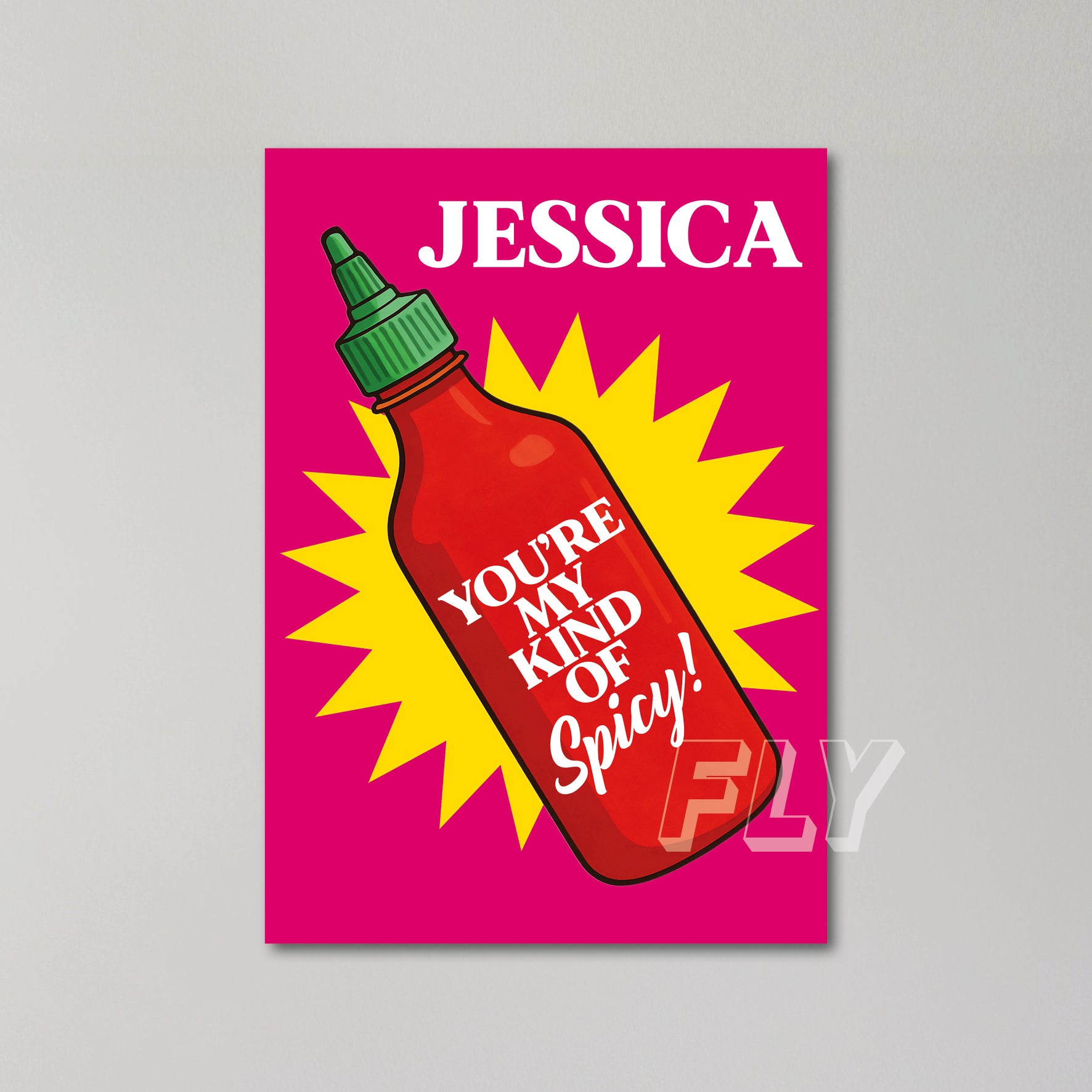 Sriracha Personalised Greeting Card United Kingdom