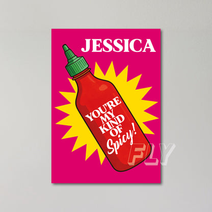 Sriracha Personalised Greeting Card United Kingdom