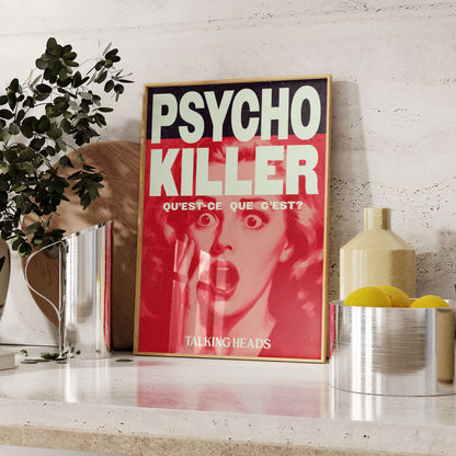 Talking Heads Psycho Killer Poster