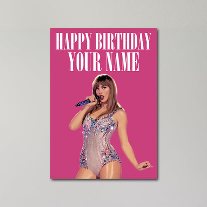 Taylor Swift Personalised Birthday Card