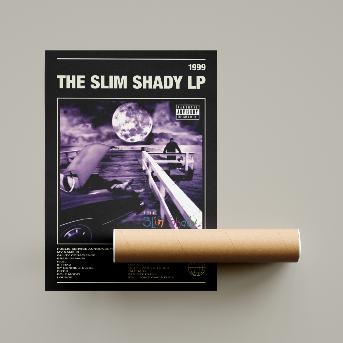 Eminem The Slim Shady LP Album Poster United Kingdom