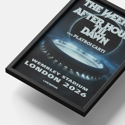 The Weeknd After Hours Til Dawn Wembley Stadium London 2026 Tour Poster 