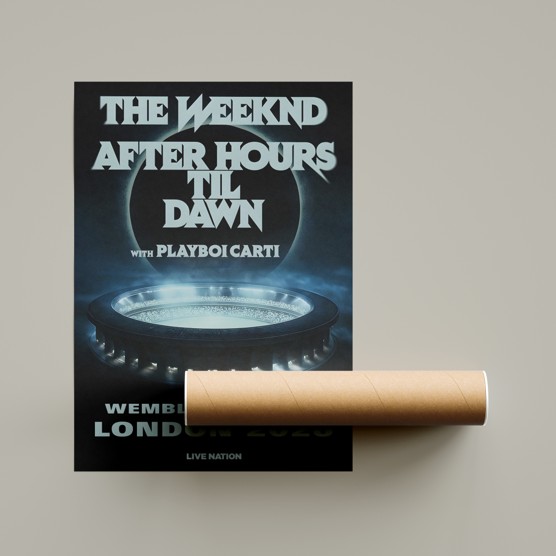 The Weeknd After Hours Til Dawn Wembley Stadium London 2026 Tour Poster