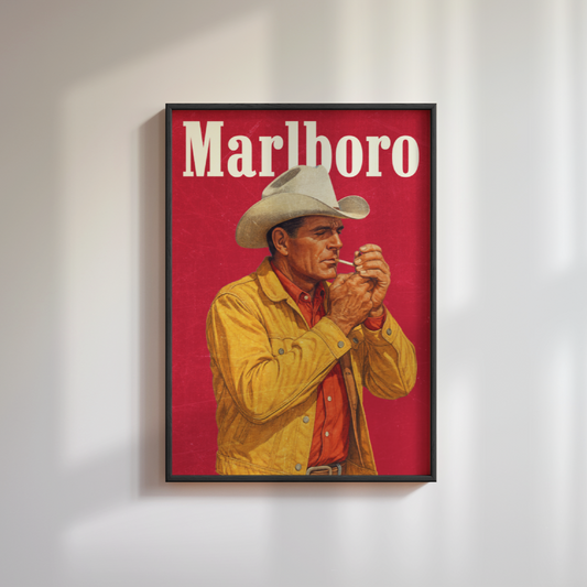 Vintage Marlboro Cowboy Poster